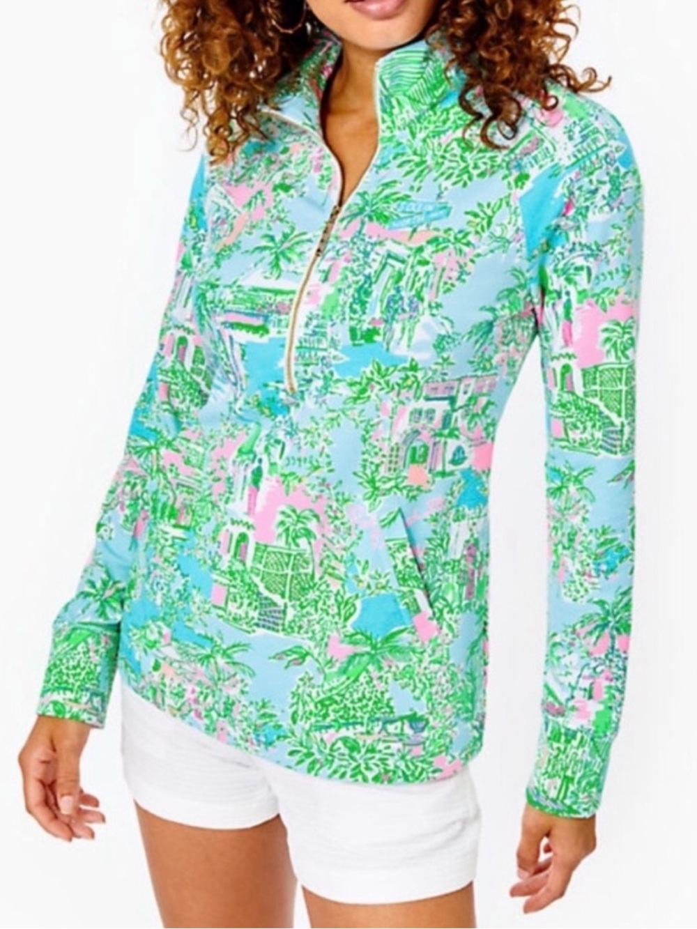 Lilly Pulitzer SkipperPopover Multi Lilly Loves Palm Beach UPF 50+
